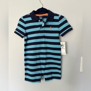 Little Boys Polo Romper Size 24mo